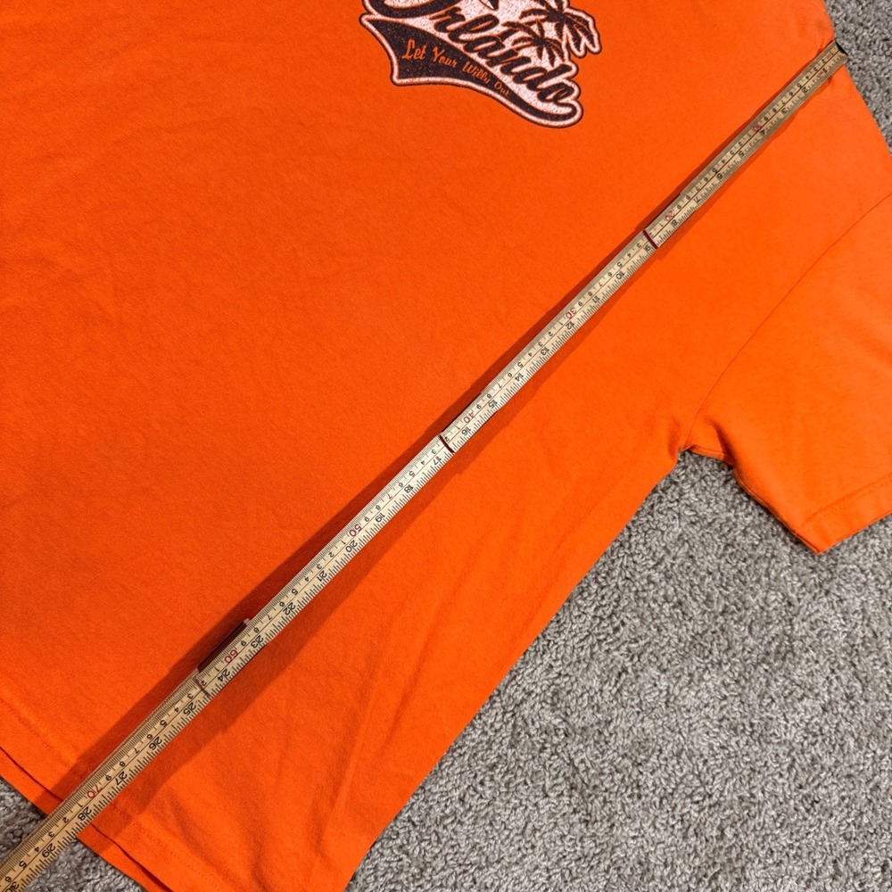 Alstyle Orlando T-Shirt Men XL Orange Good Florida Souvenir Dolphin Graphic Tee - Picture 6 of 6